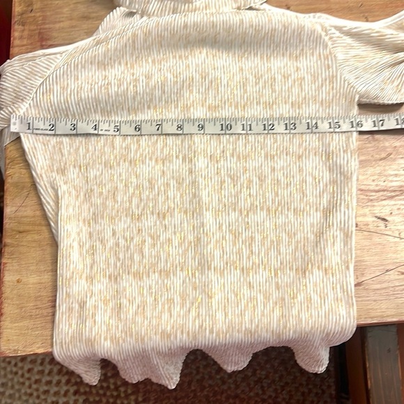 NWT,Pantora Bridal,Elegant White & Shimmering Gold,Stretch, Top + Palazzo Pants - Picture 6 of 16